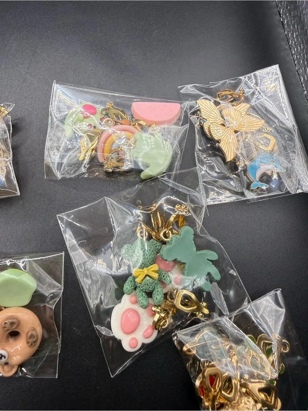 Kids 30 pack of charm clip on earrings- Multicolor